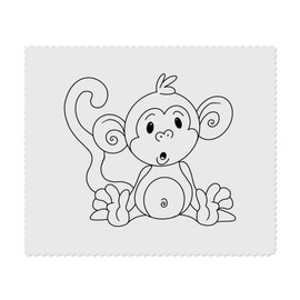 2 x 'Sitzendes Affenbaby' Mikrofaser-Objektiv- / Brillenreinigungstücher (LC00028253)