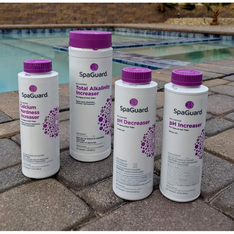 SpaGuard Balancer Bundle (pH Decreaser, pH Increaser, Alkalinity Increaser, Calcium