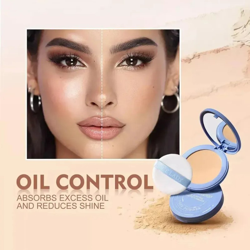 Polvo Facial Setting Oil Control, Polvo Mate, 2 Unidades