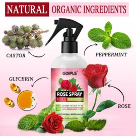Rose Water for Hair Moisturizing Refreshing Spray for Locs - Rose Water and Peppermint Hair Scalp Moisturizer Hydrating Dreadlock Spray to Nourish Prevents Dry Natural Loc Care and Maintenance 250ML