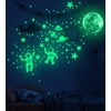 Cartoon Astronaut Planet Luminous Wall Stickers for Kids Room Decoration