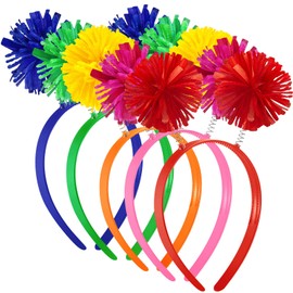 5 Pieces Pom Pom Headband Head Bopper Pom Party Headband for Women Adults Party Accessory (Mixed Color)