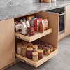 Menkxi 2 Set Pull out Tray Cabinet Organizer Wooden Pull