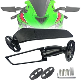 Motorcycle Mirrors Stealth Wind Wing Side Rearview Mirrors Compatible With Kawasaki Ninja 650 2025 Ninja 500 Ninja 400 300 2026 ZX6R ZX10R ZX4RR ZX4R GSXR 1000 600 750