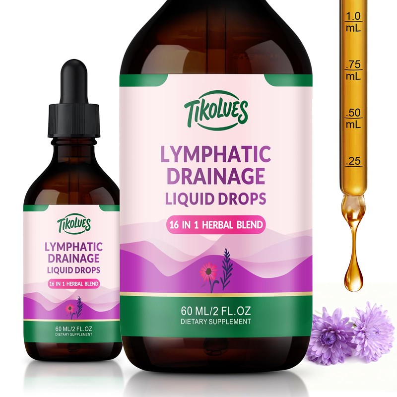 TIKOLUES Lymphatic Drainage Drops | Organic Lymphatic Cleanse Immune Support