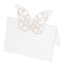 YOKIVE Place Cards for Table Setting, 25Pcs Name Cards Wedding Place Cards Table Place Cards Blank Card for Wedding Reception Dinner Party, White