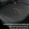GIANT PANDA PU Leather Rear Seat Cover Protector, Anti-Slip Adjustable