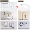 Shenmoyl Vintage Battery Operated Wall Sconce with Transparent Tulip Glass