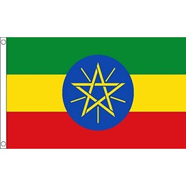 Ethiopia (with star) Small Flag - 3 x 2 FT - 100% Polyester With Eyelets Banner - FlagSuperstore