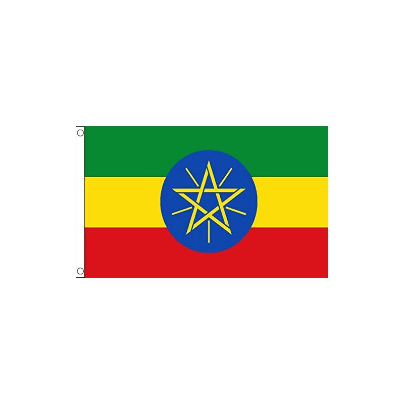 Ethiopia (with star) Small Flag - 3 x 2 FT