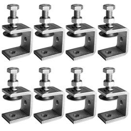 Pack of 8 C Clamp, Delsteel Heavy Duty Carrier Clamp, for Clamps & Tensioners, Woodworking Tool, DIY & Car Repair