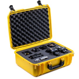 Evergreen 720 Hard Protective Photographer Case with Pick & Pluck Foam - Travel Safe/Mil Spec/Waterproof/USA Made - for Cameras, Lenses & Equipment (Yellow)