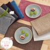 Senteria Placemat Cloth Cotton Linen Mat, Double Layer Sewing, Solid