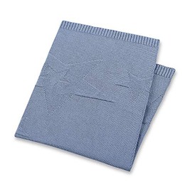 Sterntaler Knitted cuddle blanket Baylee, Age: For babies from birth, 75 x 90 cm, Blue
