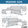 MIFXIN Sectional Couch Covers Reversible Waterproof L-Shaped Sofa Cover Chaise