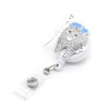 Smiling Tooth Rhinestone Alloy Badge Holder Cute Retractable ID Badge