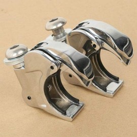 TCT-MT Windshield Windscreen 41mm Clamps Chrome Fits for Harley Wide Glide Night Train