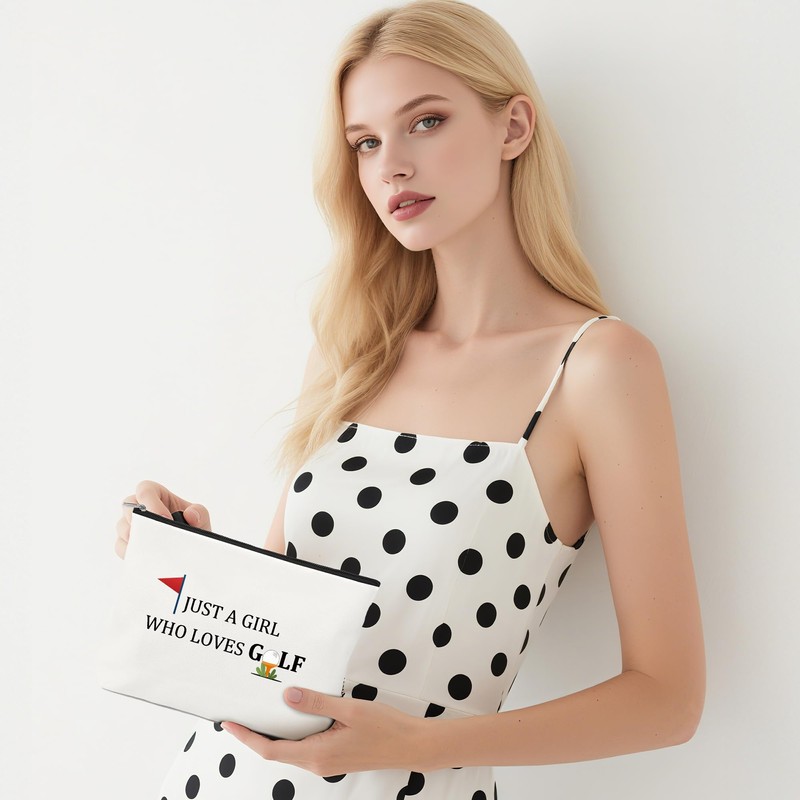 Golf Makeup Bag Cosmetic Bag Golf Gifts for Women Inspirational