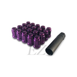 24 Purple Spline Drive Small Diameter Acorn 12x1.5 Purple Lug Nut Kit with Key