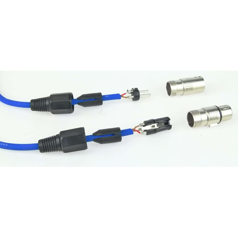 Paccs 2 x 1 m Microphone Cable Blue XLR Male