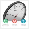 Mebus Modern Radio-Controlled Wall Clock, Precise Radio-Controlled Clock, Black/Grey, 30