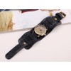 Punk Men's Watch Retro Do Old Style Braided Leather Bracelet