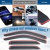 LQQDP 4pcs Front+Rear Smoke Sun/Rain Guard Outside Mount Tape-On Window