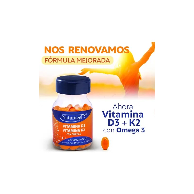 Naturagel Vitamina D3 Con K2 Y Omega 3 700mg 60