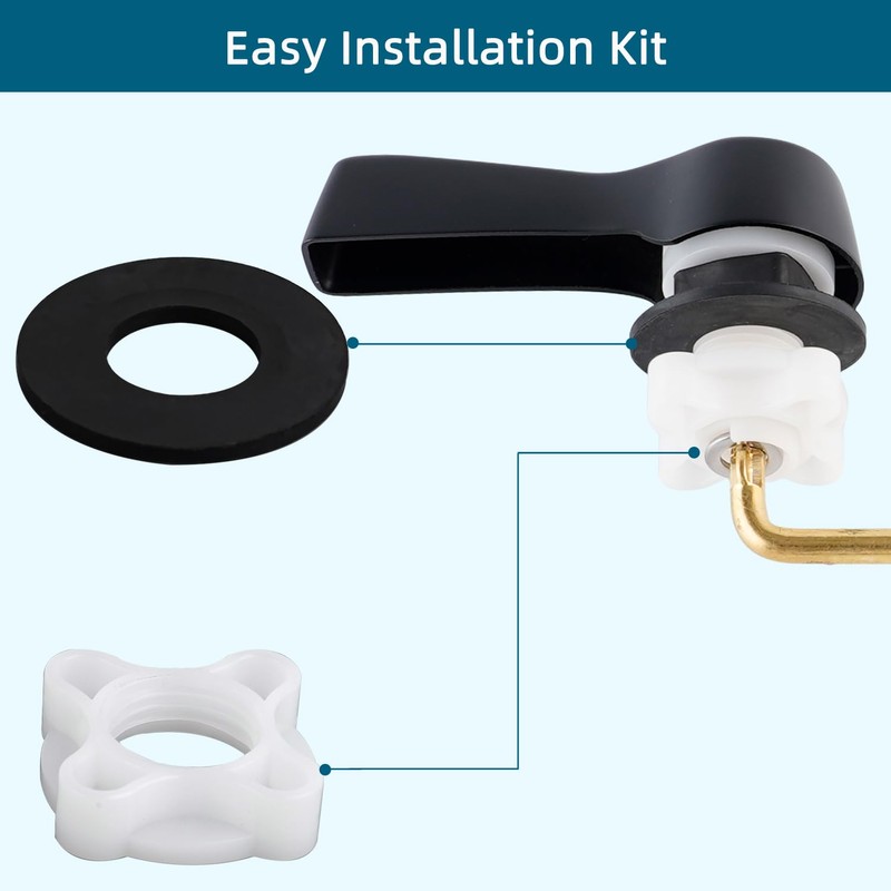Hygie Rinse Toilet Handle, 2 Pack Universal, L Shaped, Lever