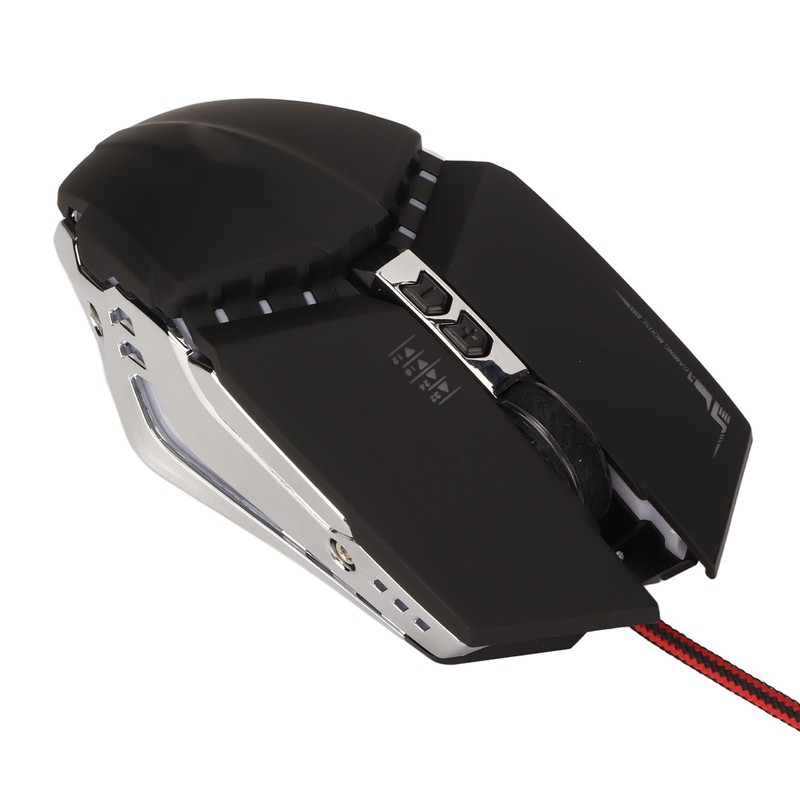 Gaming Mouse Ergonomic Design 4 DPI Adjustable Breathing RBG Backlit