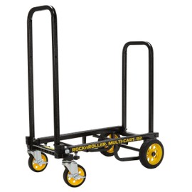 Rock-N-Roller R2RT (Micro) 8-in-1 Folding Multi-Cart/Hand Truck/Dolly/Platform Cart/26" to 39" Telescoping Frame/350 lbs. Load Capacity, Black