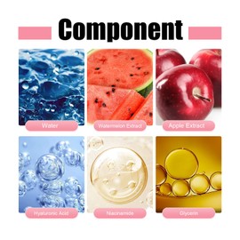 Dyceittdia Watermelon Skin Care, 75 ml Niacinamide Serum and 50 ml Watermelon Essence Face Cream, Watermelon Essence Set, Moisturising Skin, cream4