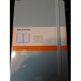 Moleskin classic, hard cover, large filled notebook