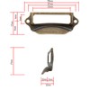 Fuxxer® 10 x Label Window Metal Handles in Antique Brass