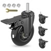 MALLLALA 3"Swivel Caster Wheels with Imperial 5/16"-18 Threaded Stem,Set of