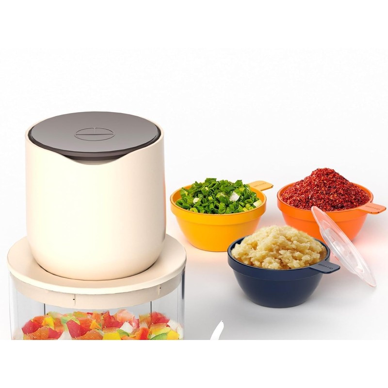 USB Charging Electric Food Processor - 600ML with 3 Additional