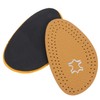 FOMIYES 4pcs Half Insoles Comfortable Leather Inserts with Forefoot Latex