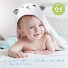 ROXANEPIG 2 Pack Bamboo Hooded Baby Towel - Premium Soft Bath Towel for Bathtub for Babie, Newborn, Infant - Ultra Absorbent, Natural Baby Stuff Towel for Boy and Girl