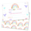 DOIUCRO Boho Rainbow Thank You Cards, 20 Rainbow Theme Thank
