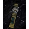 HEMSUT Wide Nylon Hook & Loop Watch Band with Metal