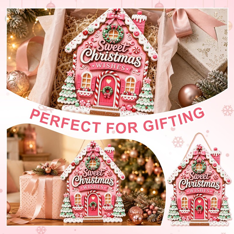 Christmas Door Hanging Sign,Wooden Christmas Door Sign,Christmas Decoration