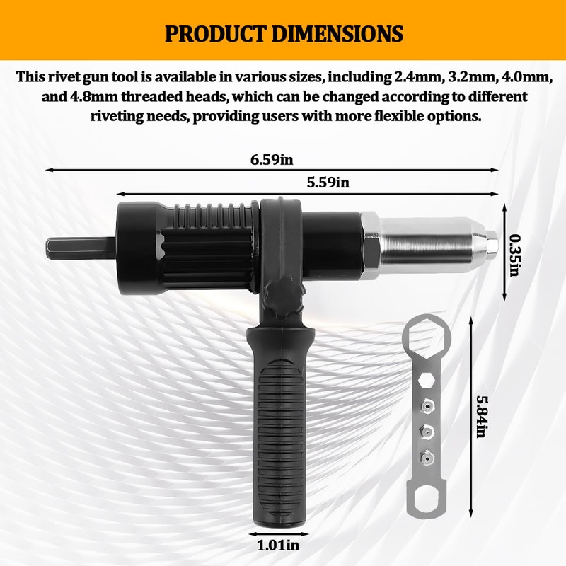 FALVFUN Car Pop Rivet Gun Adapter Kit, Electric Riveter Gun