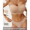 OEAK Strapless Bras for Women Wireless Bandeau Bra Non Slip