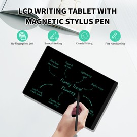 LCD Writing Tablet for Adult: Double-Sided 9.5&8in Full Screen Drawing Tablet Reusable Erasable Digital Notepad for Kids and Adults Gift for Birthday