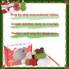 SUNNYCLUE Christmas Crochet Kit Crochet Starter Kit Knitting Beginner Kits