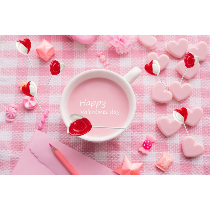Valentine's Lollipops Red Heart Shaped Strawberry N' Cream Flavored, 120