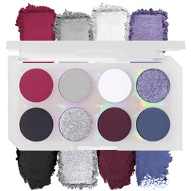 UCANBE Smokey Eyeshadow Palette, 8 Colors Black White Red Burgundy Gray Shimmer Matte Glitter Makeup Pallet, Dark Shades High Pigmented Travel Size Sombras De Ojos Eyes Shadow Kit