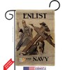 Navy Slavery Barbarism Burlap Garden House Flags Kit Armed Forces