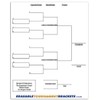 12 Team Erasable Blind Draw Single Elimination Tournament Bracket Chart