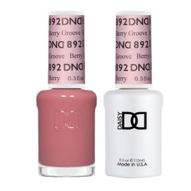 DND Gel Polish Set, Sheer Collection, UV/LED Gel Polish and Air Dry Nail Lacquer, Matching Chip-Free Polish Duo, 892 Berry Groove, 0.5 Fl Oz